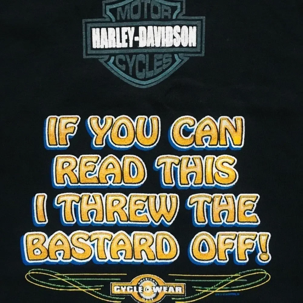 Vintage Harley Davidson Classic Bike Shirt Bastard - Picture 4 of 8
